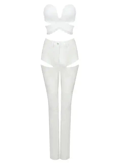 Women Sexy Strapless Luxury Lace Crop Top ENVY NYC