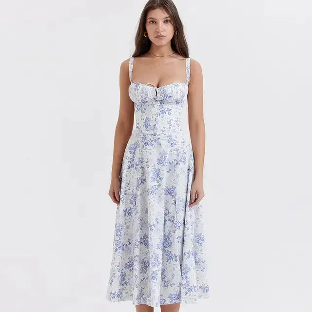 Summer Floral A-line Dress ENVY NYC