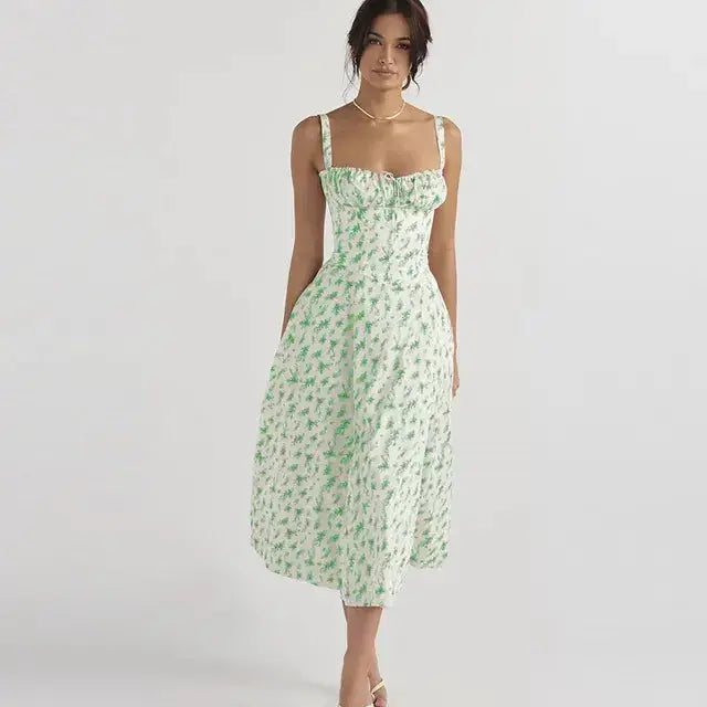Summer Floral A-line Dress ENVY NYC