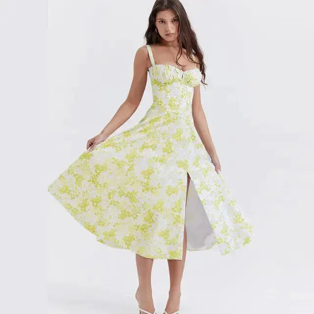 Summer Floral A-line Dress ENVY NYC