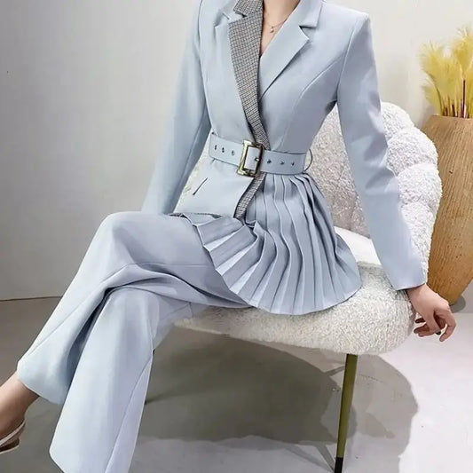 Irregular Pleated Blazers-ENVY NYC
