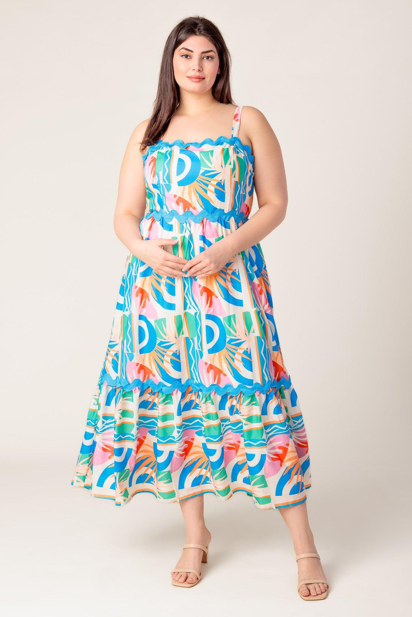 A HEAD START WOVEN MIDI DRESS
