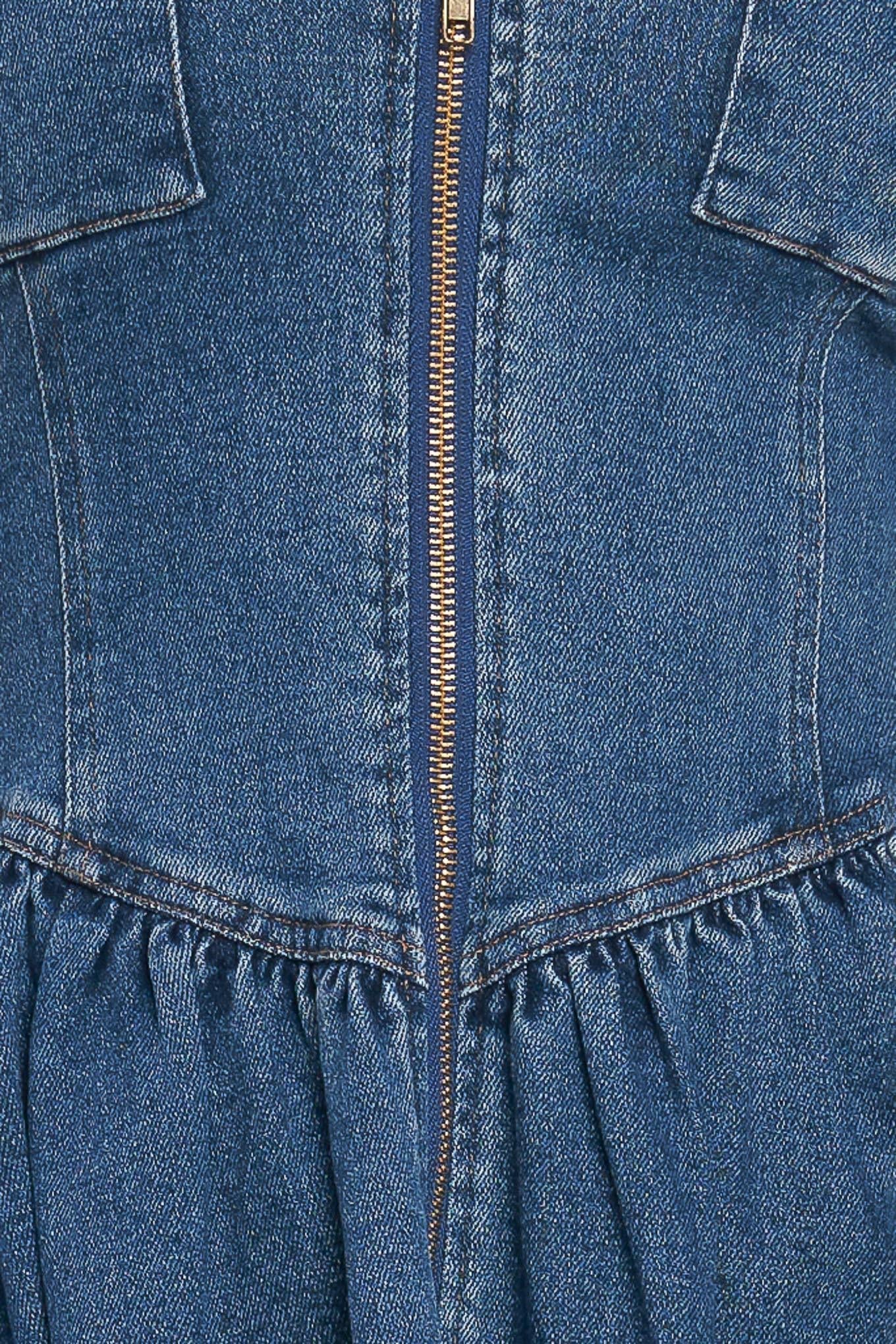 INDIGO FLOW DENIM MIDI DRESS