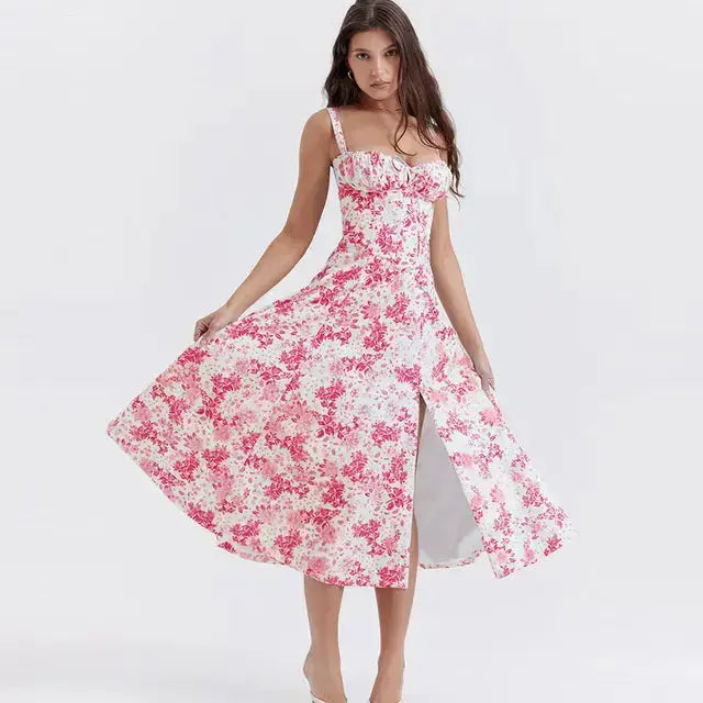 Summer Floral A-line Dress ENVY NYC