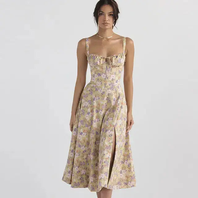 Summer Floral A-line Dress ENVY NYC