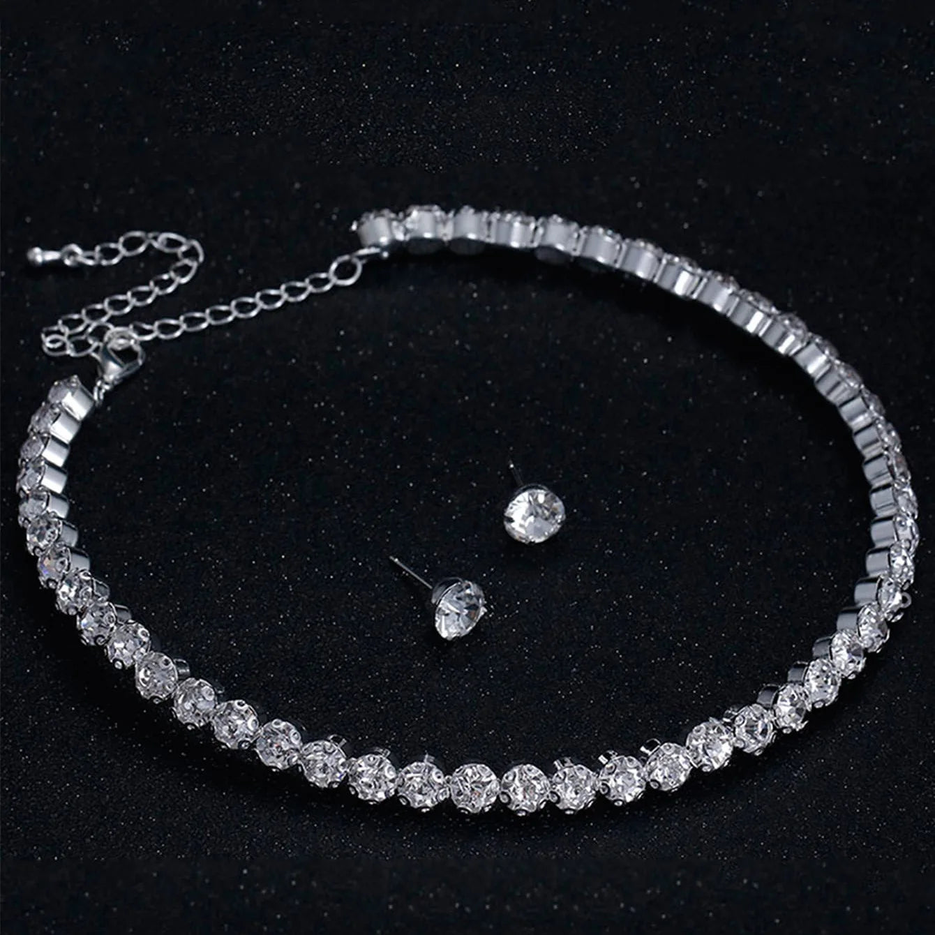 LUX Round Crystal Jewelry Set