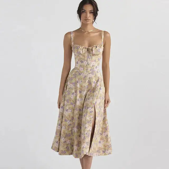 Summer Floral A-line Dress ENVY NYC