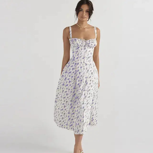 Summer Floral A-line Dress ENVY NYC