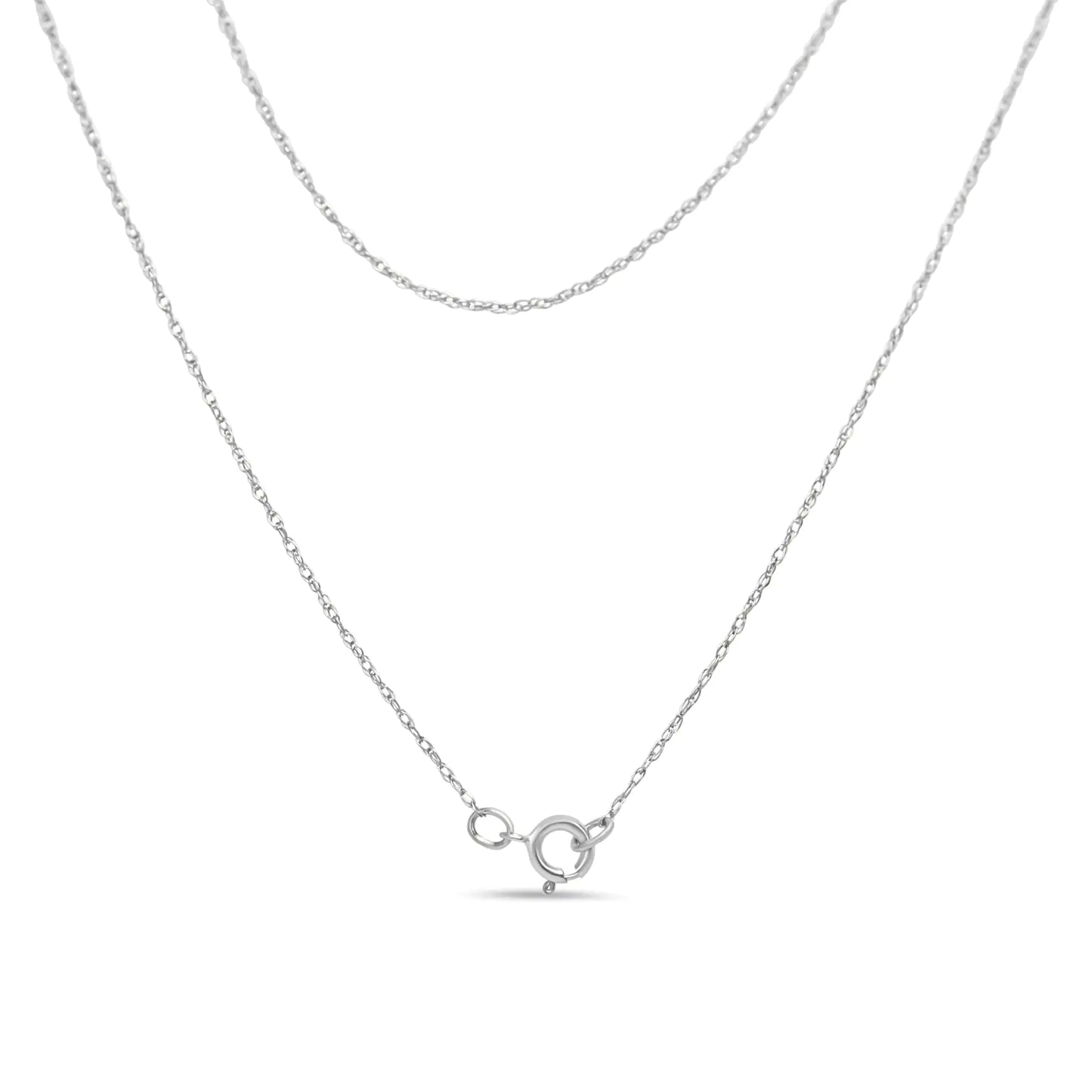 925 Sterling Silver 1/4 Cttw Diamond "Mom" Heart Pendant 18" Necklace (I-J Color, I3 Clarity)