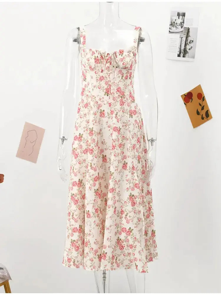 Summer Floral A-line Dress ENVY NYC