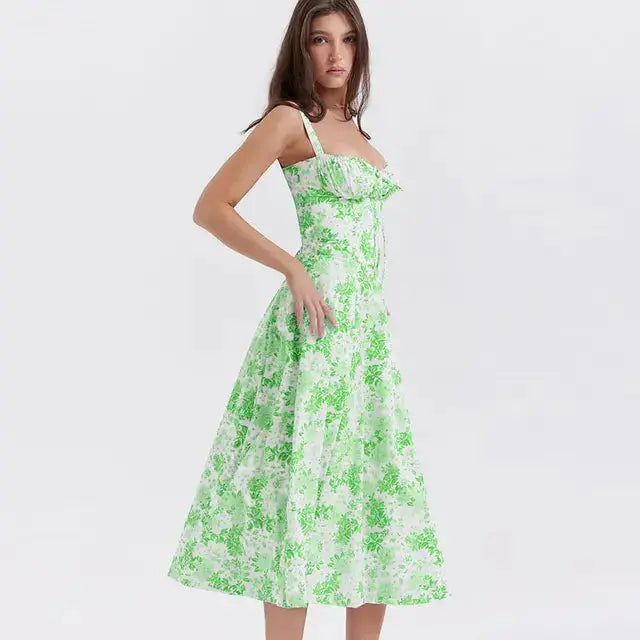 Summer Floral A-line Dress ENVY NYC
