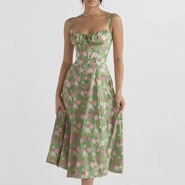 Summer Floral A-line Dress ENVY NYC