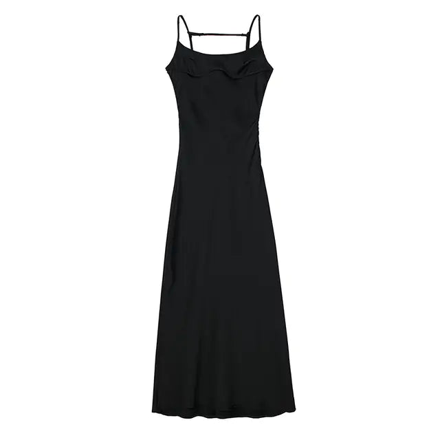 Satin Sleeveless Slip Dress