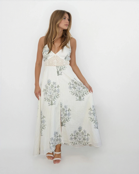 Isabella Dress in Vert Victorian