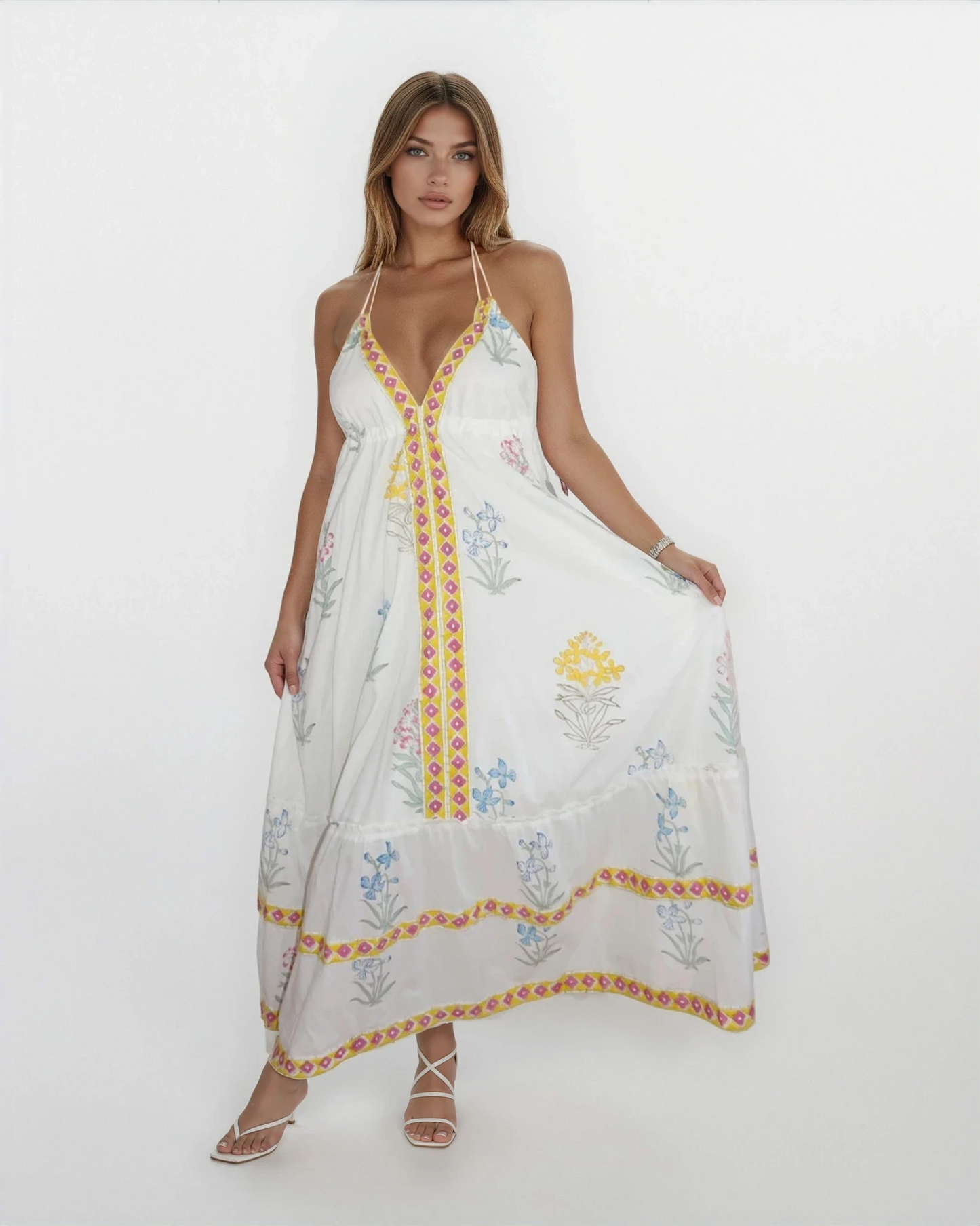 Ziggy Dress in Mixed Print Floral