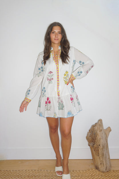 Carrie Dress in Mixed Print Floral