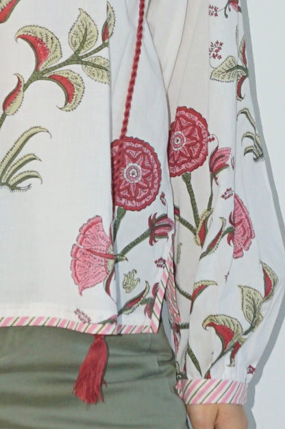 Chara Blouse in Red Vine