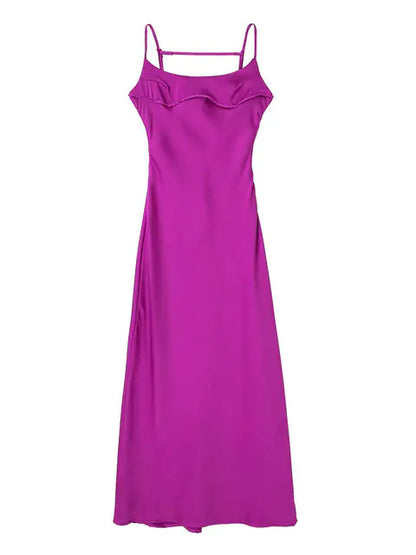 Satin Sleeveless Slip Dress