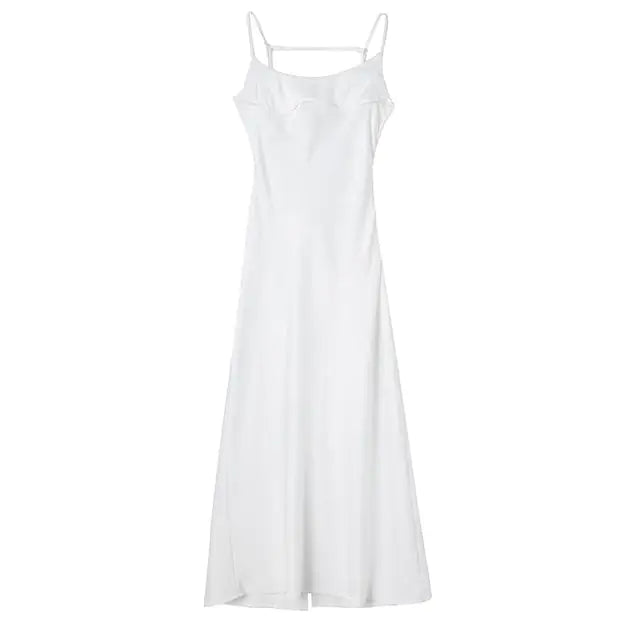 Satin Sleeveless Slip Dress