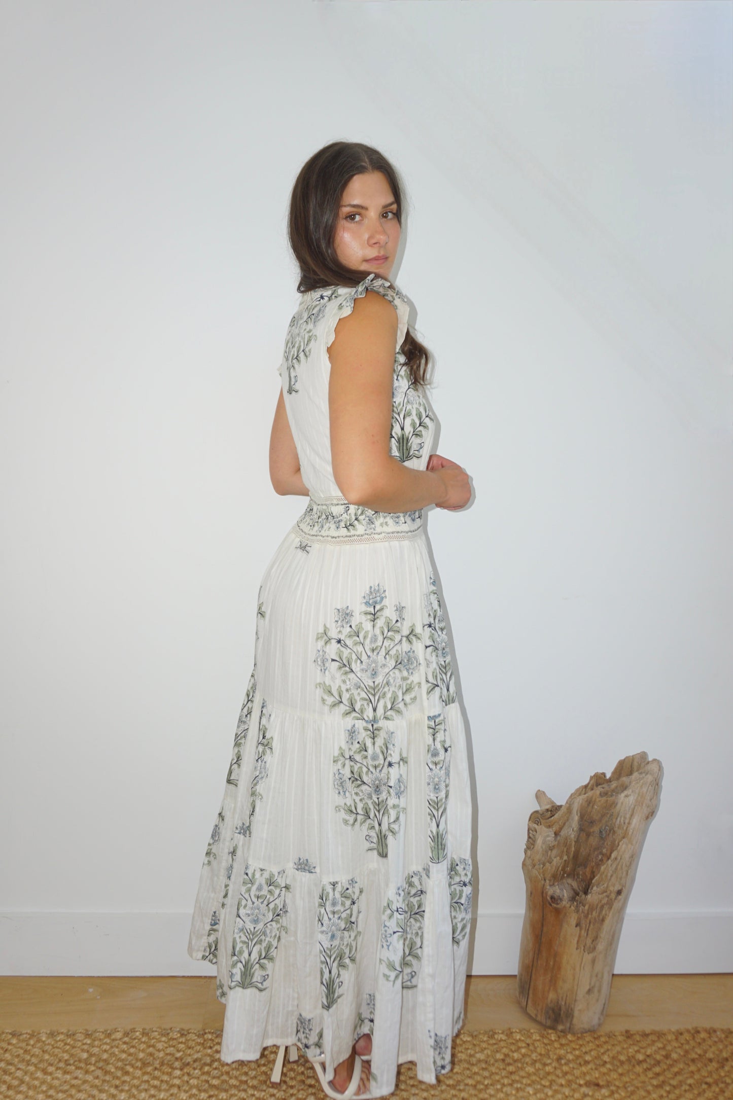 Percy Maxi Dress in Vert Victorian