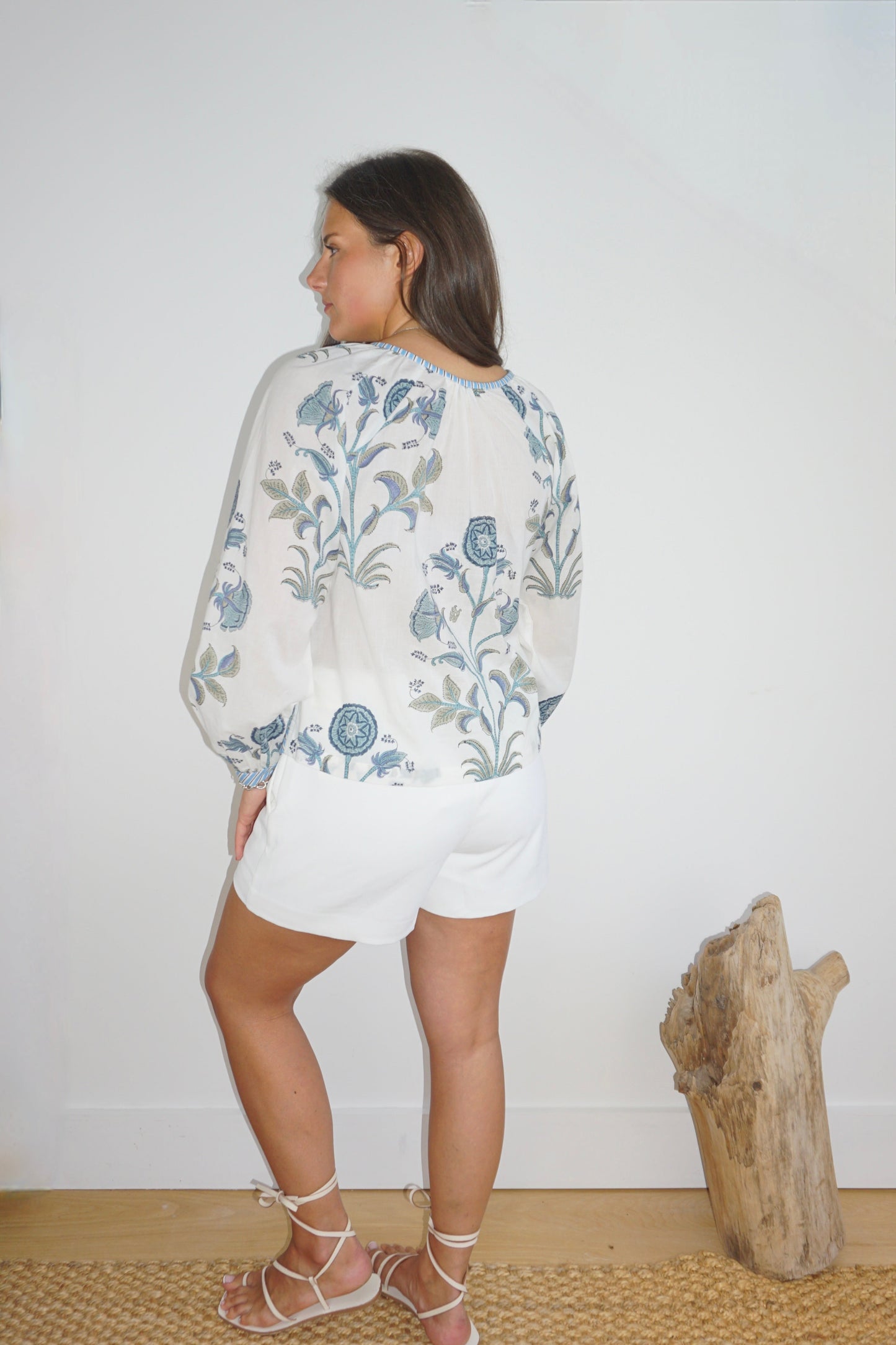 Chara Blouse in BLUE VINE
