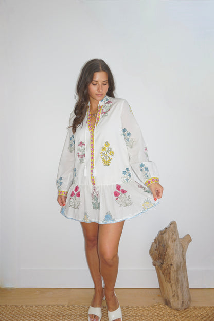 Carrie Dress in Mixed Print Floral