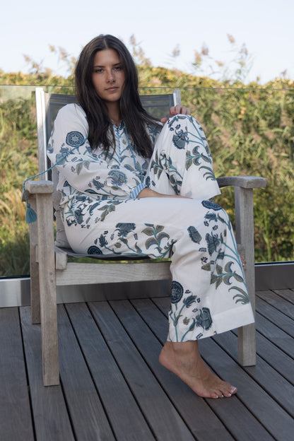 Chara Blouse in BLUE VINE