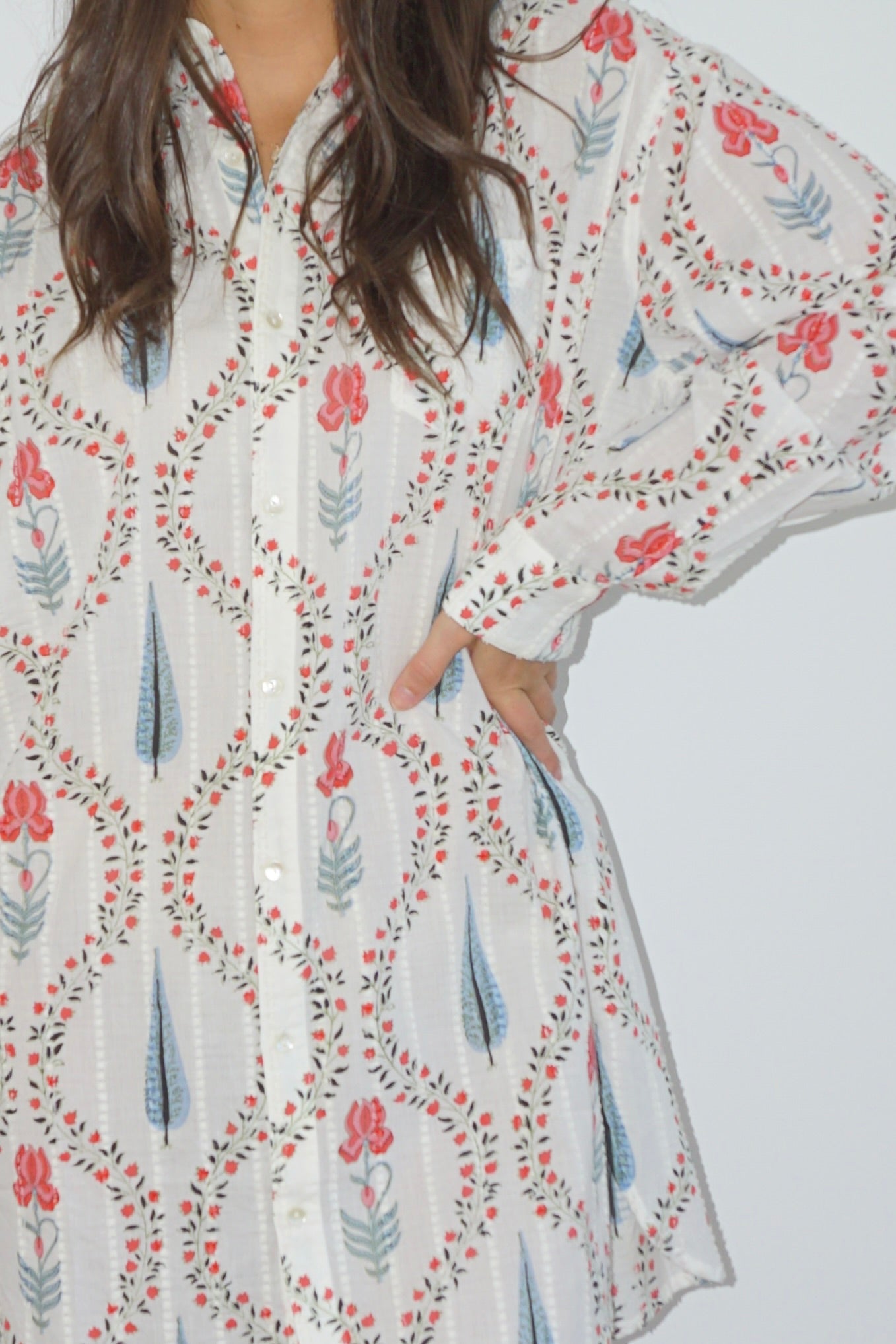 Clove Dress w/ Belt in Red Vine