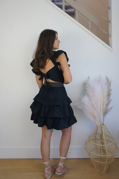 Penny Tier Dress - Black