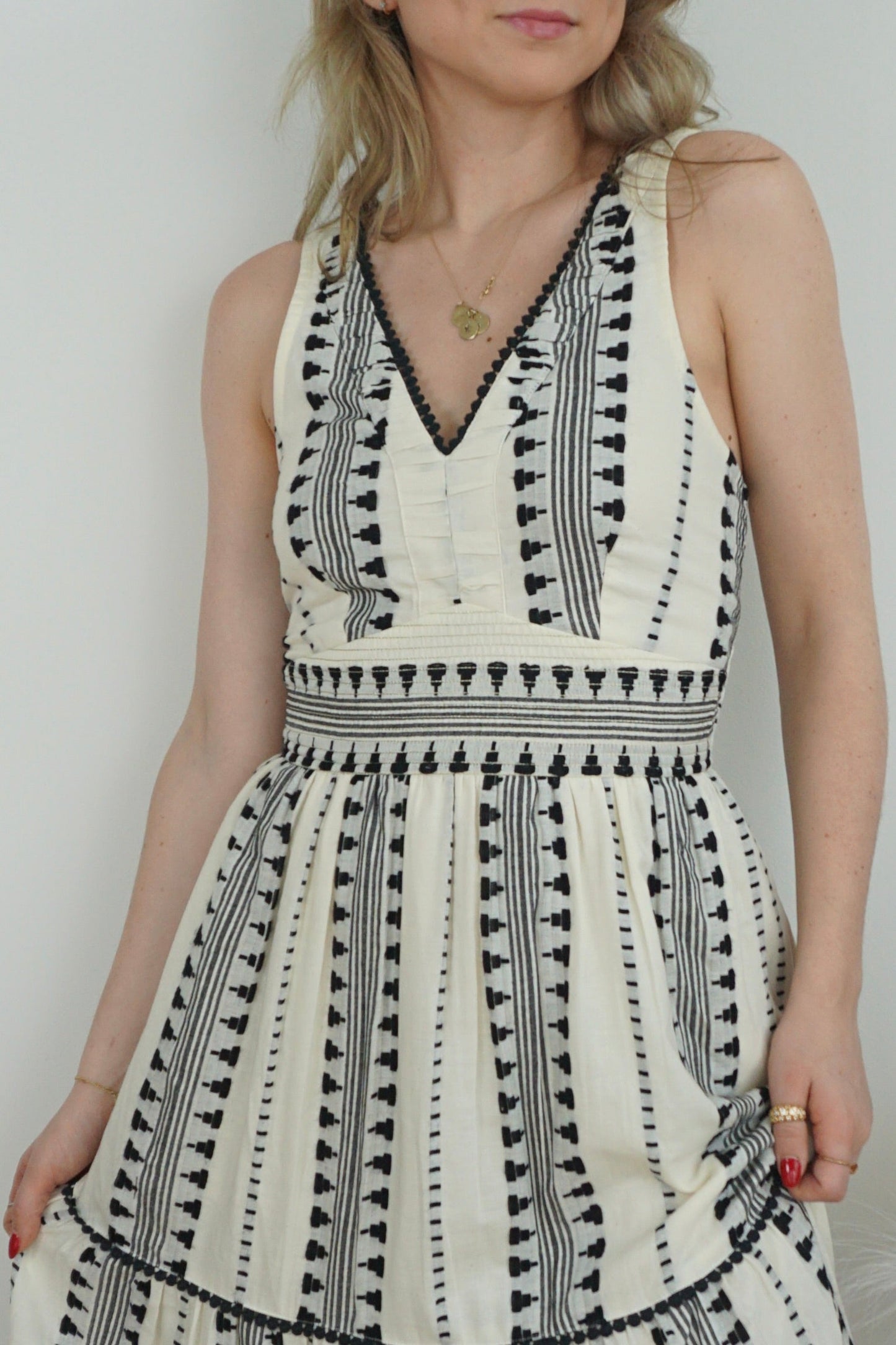 Zuma Maxi Dress - Black/Cream