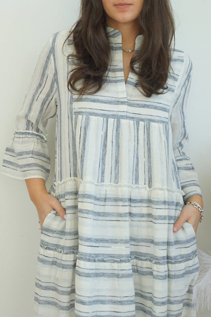 Dylan Mini Dress in BLU WVN STR