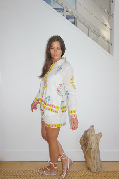 Evelyn Shirt in Mixed Print Floral