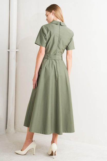 LOST IN THE STARS WOVEN MIDI DRESS