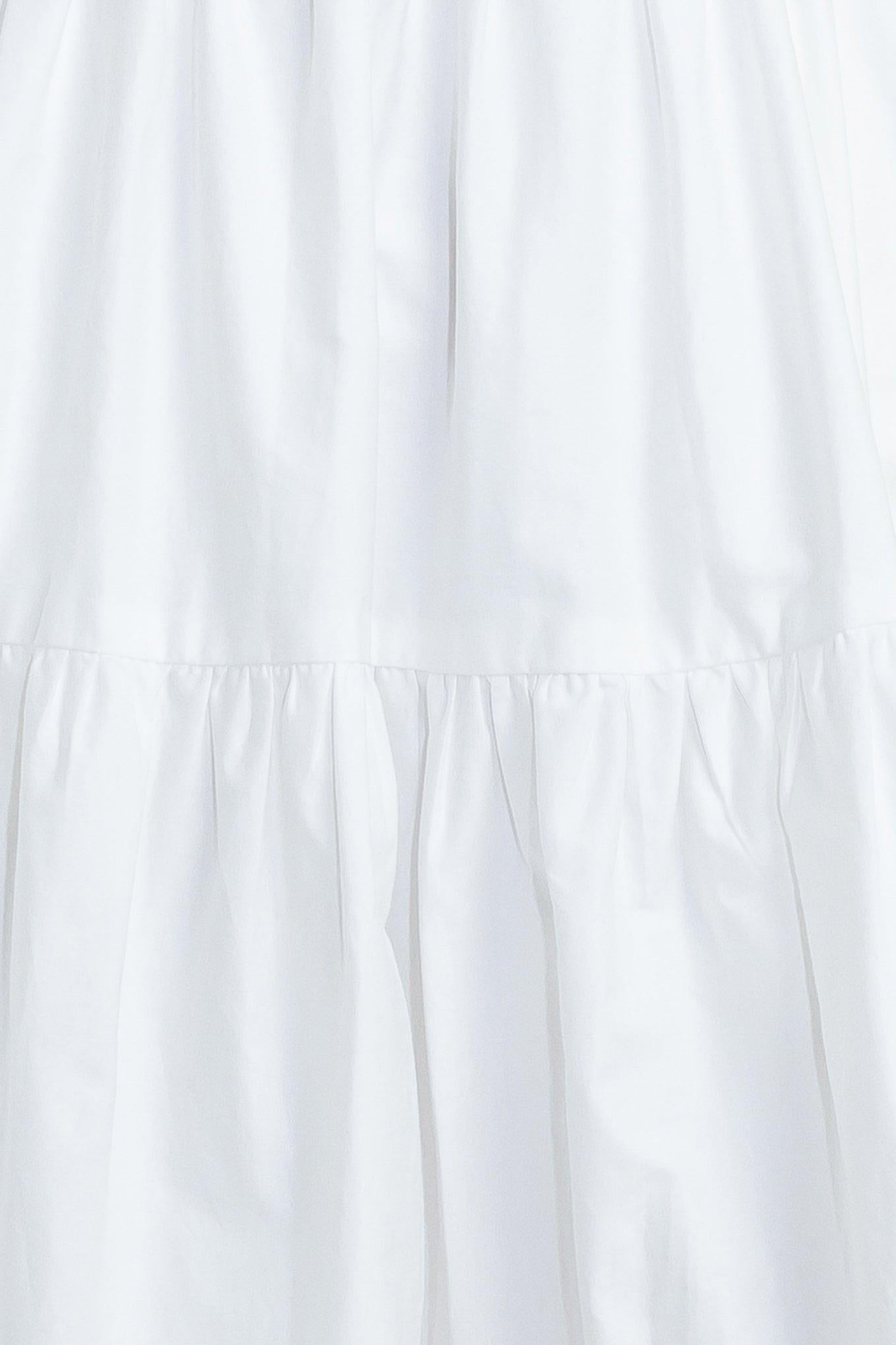 SWEETHEART TIERED ROMANCE WOVEN MIDI DRESS