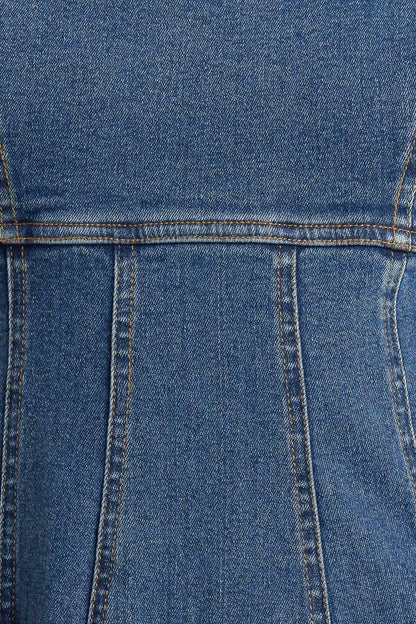 JUST MY TYPE DENIM MIDI DRESS