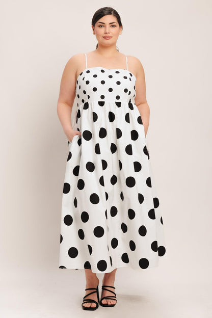 PARISIAN SPOTLIGHT WOVEN MIDI DRESS