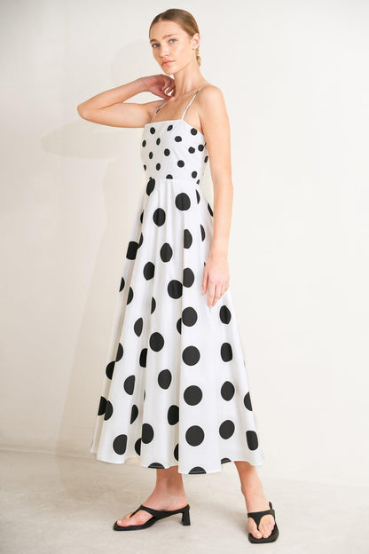 PARISIAN SPOTLIGHT WOVEN MIDI DRESS