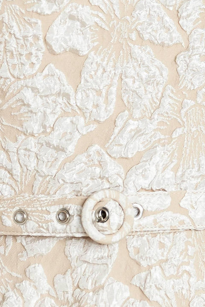 [PREORDER] STATEMENT IN IVORY WOVEN MIDI DRESS