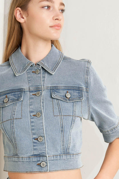 MODERN NEUTRAL DENIM JACKET