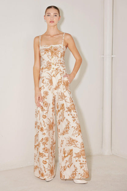TUSCAN BOTANICA WOVEN JUMPSUIT