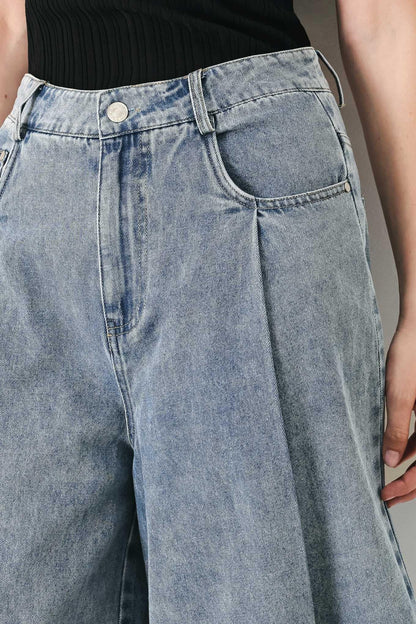 [PREORDER] SKY CHARMER DENIM CULOTTE PANTS
