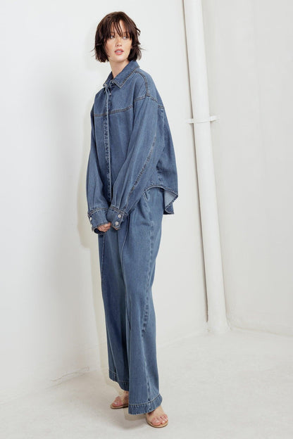 OFFLINE EDGE INDIGO DENIM TOP