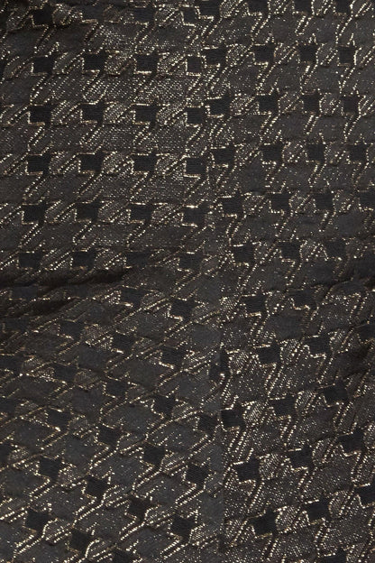 EVENING SCULPT METALLIC THREADED WOVEN TOP