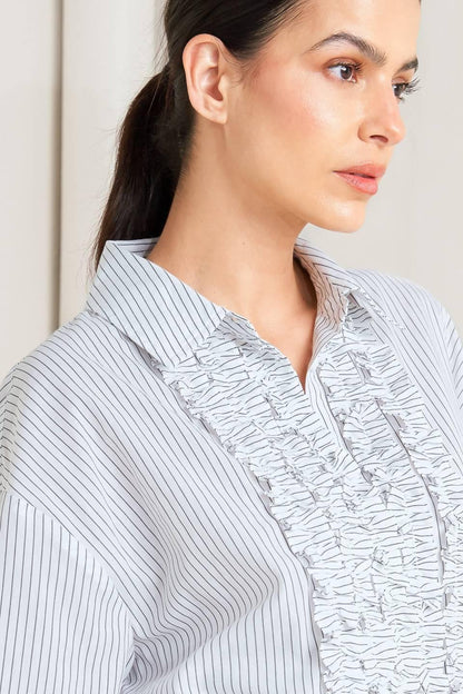 DAYLIGHT EDGE WOVEN TOP