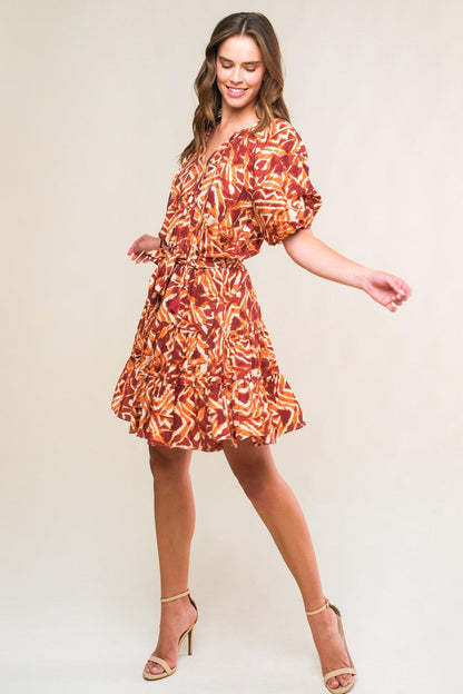 FLORA HARMONY WOVEN MINI DRESS