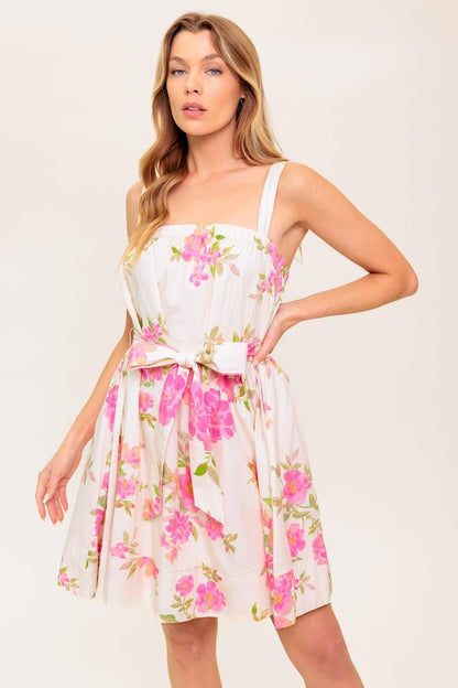 PERFECT AFTERNOON WOVEN MINI DRESS