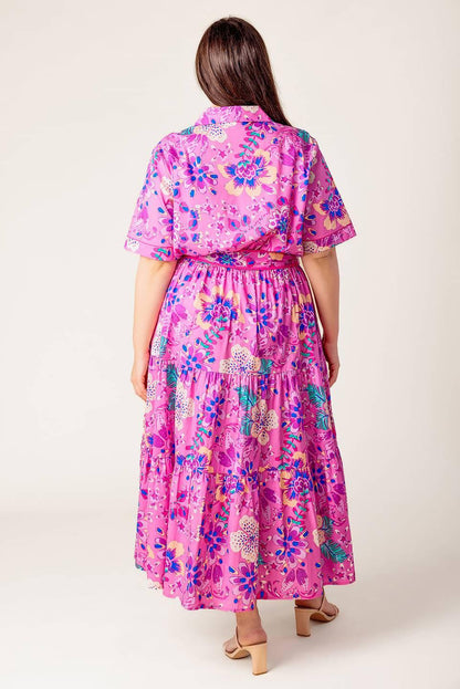 CELESTIAL SKIES WOVEN MIDI DRESS
