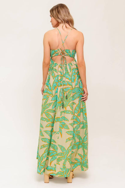 BLOSSOM SPELL WOVEN MAXI DRESS