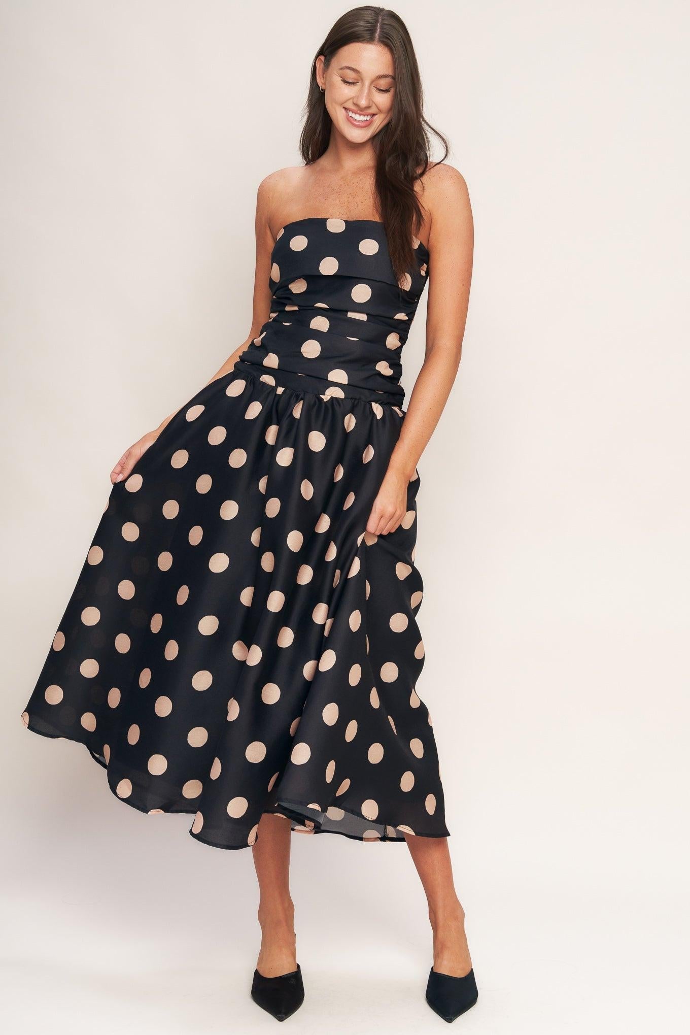 SPOTLIGHT HOUR WOVEN MIDI DRESS