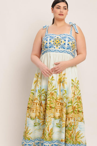 POSTCARD PERFECT WOVEN MAXI DRESS